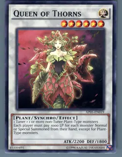 Yugioh Queen of Thorns Unlimited Edition AP05-EN019 Light Play Card - Image 3