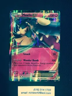 Pokemon Basic Mawile EX -Regular size, plus BONUS Mawile Spirit link card-BOTH - Image 1
