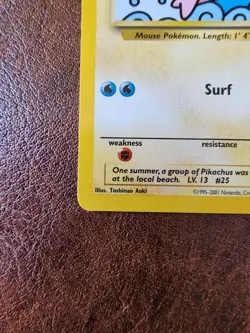 Surfing Pikachu #28 Black Star Promo WOTC Rare Pokemon Card - Image 3