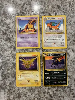 Pokemon First Edition Abra Base Set, Promo Dragonite, Jap Umbreon, Zappos Cards - Image 2