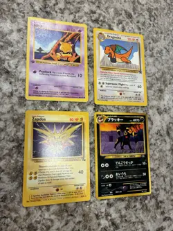 Pokemon First Edition Abra Base Set, Promo Dragonite, Jap Umbreon, Zappos Cards - Image 3