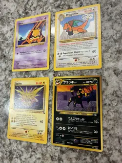 Pokemon First Edition Abra Base Set, Promo Dragonite, Jap Umbreon, Zappos Cards - Image 4