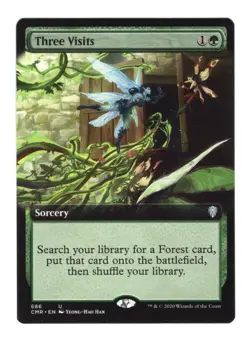 Three Visits (Extended Art) Commander Legends Regular NM Near Mint MTG - Image 1