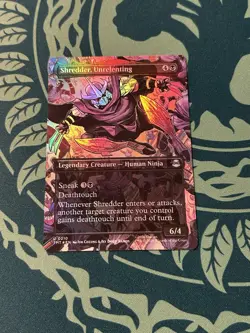 Shredder, Unrelenting Borderless Foil Teenage Mutant Ninja Turtles TMT MTG - Image 1