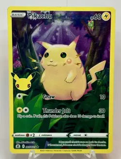 2021 Pikachu 005/025 Celebrations Holo Pokemon 25th Anniversary Trading Card - Image 1