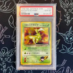 PSA 10 - Pokemon Gym Rocket's Scyther Holo Japanese - Image 1