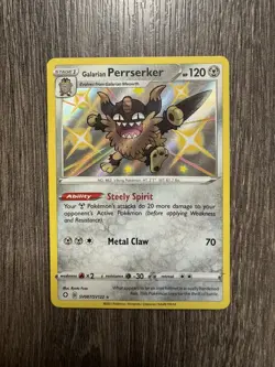 Galarian Perrserker SV087 Shining Fates - Baby Shiny - Pokemon - Image 1