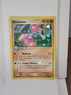 2004 Pokemon EX Medicham Reverse Holo Hidden Legends #10 - Image 1