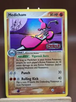 MP Pokemon Medicham Power Keepers STAMPED Holo 34/108 - Image 1