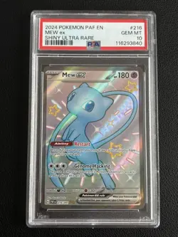 Mew Ex 216/091 PSA 10 Shiny Ultra Rare Paldean Fates Full Art Pokemon TCG - Image 1