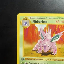Pokemon Vintage 1st Edition Nidorino 037/102 Base Set (Shadowless) 1999 Wotc - Image 2