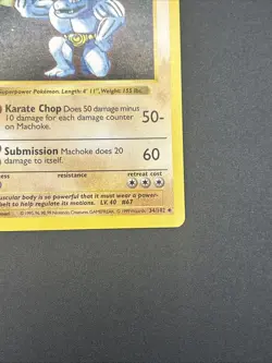 1999 Pokemon Base Set 34/102 Machoke 1st Edition Shadowless English - Image 2