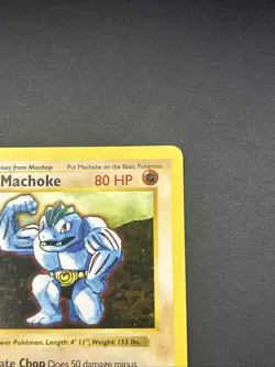 1999 Pokemon Base Set 34/102 Machoke 1st Edition Shadowless English - Image 3
