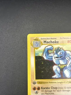 1999 Pokemon Base Set 34/102 Machoke 1st Edition Shadowless English - Image 4