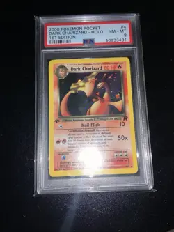 2000 Pokemon Dark Charizard Holo 1st Edition 4/82 PSA 8 NM-MT (Team Rocket) - Image 1