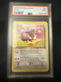 Pokemon 1st Edition Jungle Eevee 51/64 PSA 9 Mint FRESH GRADE - Image 3