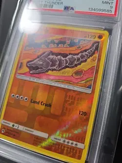 2018 POKEMON SUN & MOON LOST THUNDER #109 ONIX-REVERSE FOIL PSA 9 - Image 2