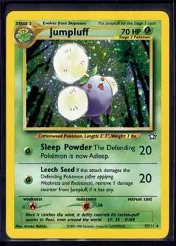 Jumpluff 7/111 Holo Rare Neo Genesis Pokemon Lightly Played - Image 1