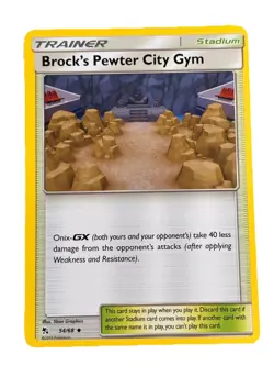 New: 2019 Pokemon TCG Brock's Pewter City Gym 54 Hidden Fates Regular Uncommon - Image 1