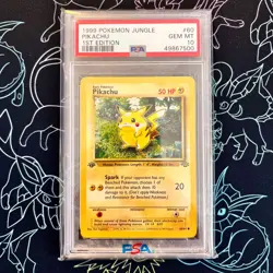 PSA 10 - Pokemon Jungle 1st Edition Pikachu - Image 1