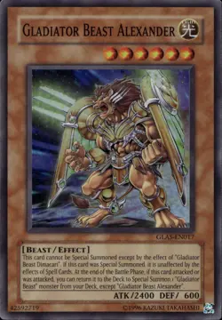 Gladiator Beast Alexander NA Unl Ed Super Rare GLAS-EN017 Yu-Gi-Oh! - Image 1