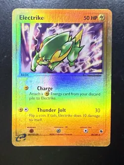 Electrike 30/109 - EX Ruby & Sapphire Set, Reverse Holo Rare Pokemon Card - LP - Image 1
