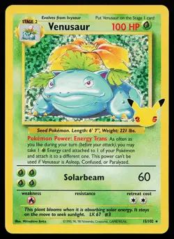 Venusaur 15/102 Holo Celebrations Classic Collection Pokemon Card - Image 1