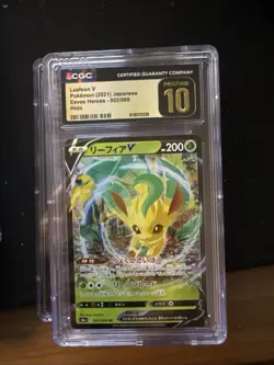 🌿🌿 CGC 10 PRISTINE Leafeon V 011/172 RR VSTAR Universe s12a Pokemon Card Rare - Image 1