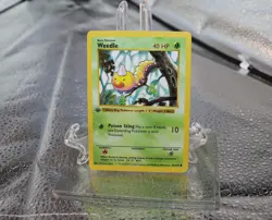 Pokemon TCG Weedle Card 69/102 Base Set 1st Edition Common LP Vintage 1999 WotC - Image 1