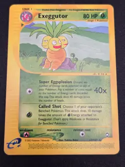 Exeggutor Aquapolis 12/147 Rare Regular Unlimited Pokemon Card - Image 1