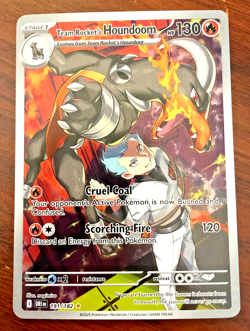 Pokemon Card -Team Rocket's Houndoom 191/182- Destined Rivals- Illustration Rare - Image 1
