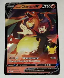 2021 Pokemon Celebrations 25th Anniversary Lance’s Charizard V Promo SWSH133 Nm - Image 1