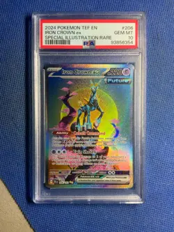 2024 POKEMON TEF EN-TEMPORAL FORCES #206 IRON CROWN EX PSA 10 - Image 1