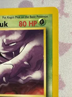 Koga’s Muk 26/132 Gym Challenge Unlimited 2000 Pokemon Card Rare NM - Image 3