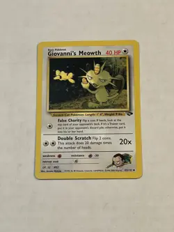VTG Pokemon TCG Giovanni's Meowth 43/132 Gym Challenge Non Holo Unlimited LP - Image 3