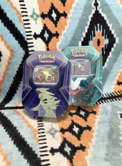 Lot of 2 Pokemon Triple Whammy Tins - Tyranitar Darkrai - Factory Sealed - Image 1