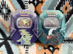Lot of 2 Pokemon Triple Whammy Tins - Tyranitar Darkrai - Factory Sealed - Image 2
