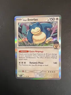 Hop's Snorlax 117/159 Sv09: Journey Together Holo Rare Pokemon Card MINT - Image 1