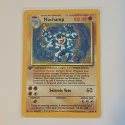 Pokemon Machamp 1st Edition Holo Rare Deck Exclusives 008/102 100 HP 1999 - Image 1