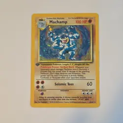 Pokemon Machamp 1st Edition Holo Rare Deck Exclusives 008/102 100 HP 1999 - Image 2