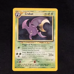 Pokemon TCG Crobat Holo Neo Revelation Rare Card 4/64 - Image 1