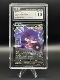 CGC 10 Gem Mint Gengar V 156/264 2021 Pokemon Fusion Strike Holo - Image 1