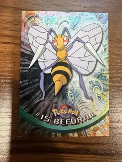 1999 Topps Pokemon TV Animation Edition Series 1 Beedrill #15 Holo - Image 1