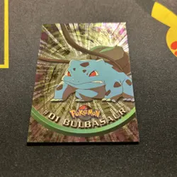 Topps Series 1 Holo Bulbasaur 01 Near Mint -Holo Pokemon Card- Black Logo (6s) - Image 1