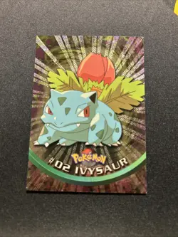 Topps Series 1 Holo Ivysaur 02 Near Mint -Holo Pokemon Card- Black Logo (6s) - Image 2