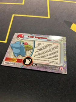 Topps Series 1 Holo Ivysaur 02 Near Mint -Holo Pokemon Card- Black Logo (6s) - Image 4