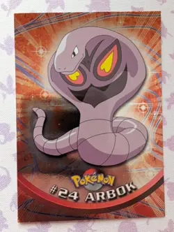 ARBOK Pokemon 1999 Topps #24 Blue Logo TV Animation Edition HOLO Foil - Image 1