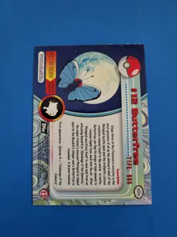Topps Pokemon #12 Butterfree HOLO/FOIL CARD - TV Animation Edition, 1999, NM - Image 3