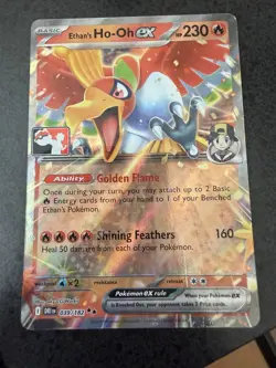 Ethan's Ho-Oh ex 039/182 Prize Pack Series Cards Holo Play Pokemon Stamp LP - Image 1