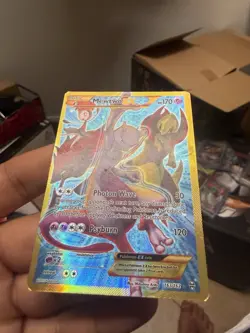 Pokemon Mewtwo EX Full Art Secret Holo Rare Card 163/162 XY Breakthrough - Image 2